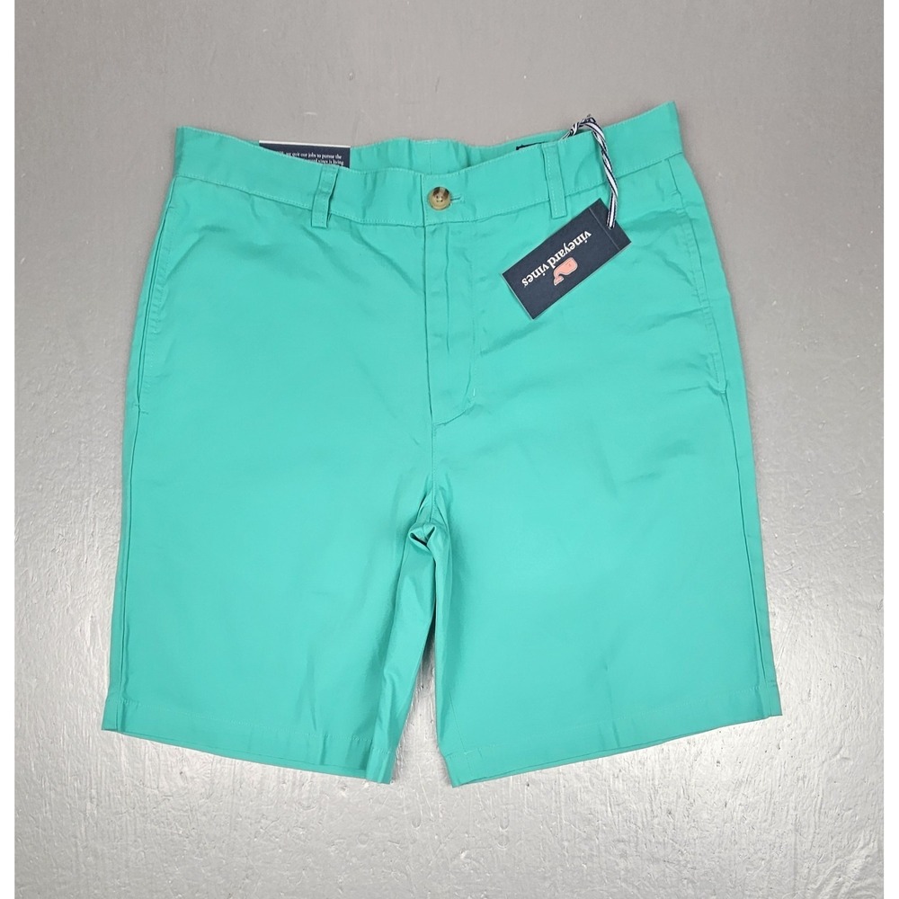 Vineyard Vines By Shep & Ian Shorts Mens 32 Teal Green Flat Front Casual‎ Preppy